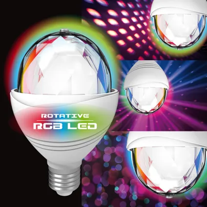 Lampe LED Xanlite Disco 180° RGB E27 3.2W 5