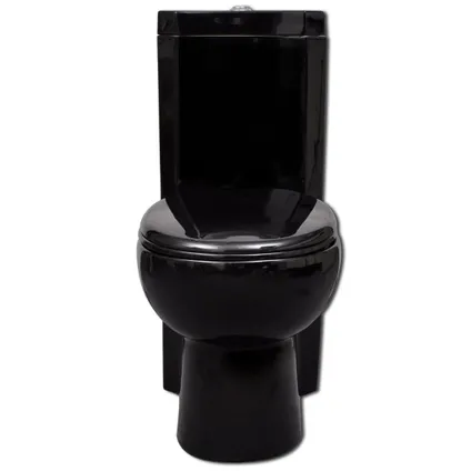VidaXL duoblok toilet zwart voor in de hoek zwart 2