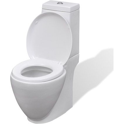 Keramisch toilet rond wit
