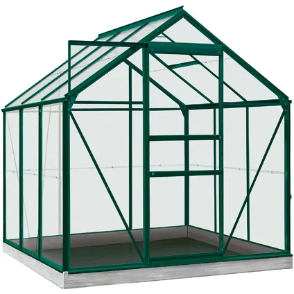 Serre ACD 'Intro Grow Daisy' verre Sécurit & aluminium vert 3,8 m²