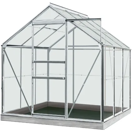 ACD serre Intro Grow Daisy gehard glas & aluminium grijs 3,8 m²
