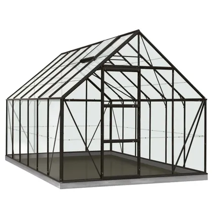 ACD serre Intro Grow Oliver gehard glas & aluminium zwart 9,9 m² 2