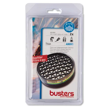 Busters filter voor halfgelaatsmasker – 2 stuks