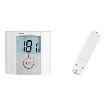 Thermostat d’ambiance numérique Saninstal Belux Light avec télécommande blanc