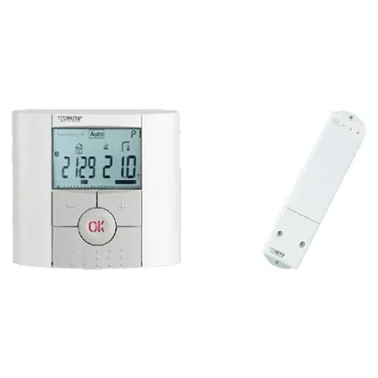 Thermostat d’ambiance numérique Saninstal Belux Pro 24V avec télécommande blanc