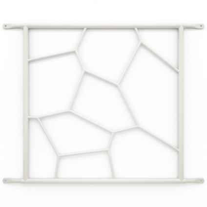 Grille de protection décorative SecuBar Deco 1 fixation sur cadre RAL 9010 blanc