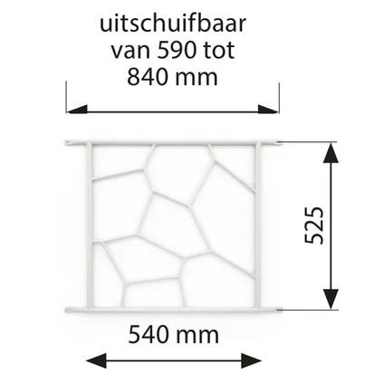 Grille de protection décorative SecuBar Deco 1 fixation sur cadre RAL 9010 blanc 2