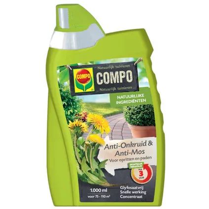 Compo Anti-Onkruid & Anti-mos totaal concentraat 1L 2