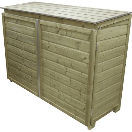 Lutrabox afvalcontainerkast 3 containers 176x65x125cm