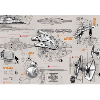 Star Wars fotobehang Blueprints