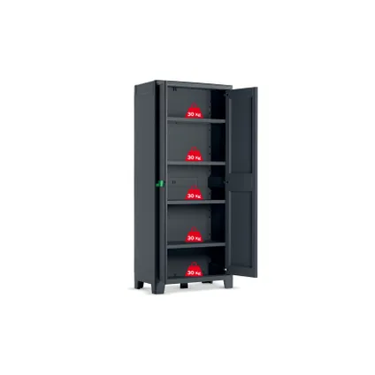 Armoire haute Keter Moby anthracite 182x44x80CM 3