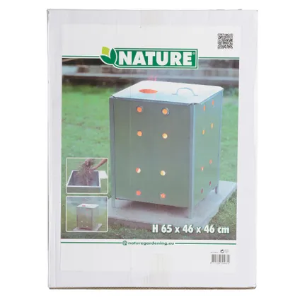 Nature tuinafvalverbrandingsoven verzinkt 65x46x46cm
 4