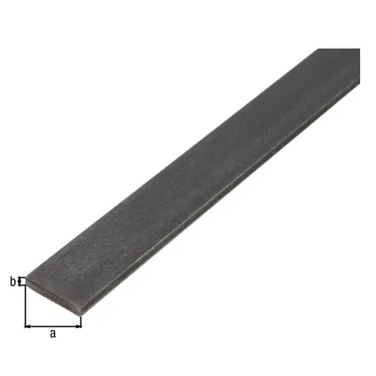 Profilé plat Alberts acier brut 10x4mm 1m
