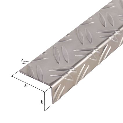 Profil d'angle Alberts aluminium 65,6x35,5x1,5mm 1m