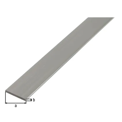 Alberts profil BA aluminium plat surface naturelle 40x2mm 2m