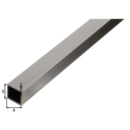 Alberts Profil BA aluminium carré surface naturelle 25x25x1,5mm 2m