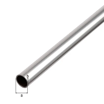 Alberts BA-profiel rond aluminium 12x1mm 1m