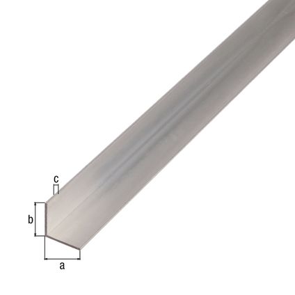 Alberts hoekprofiel aluminium natuur 25x25x1,5mm 1m