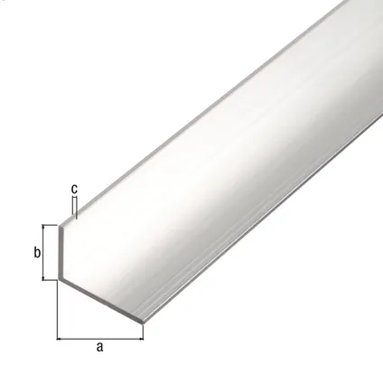 Profil d'angle Alberts aluminium 40x20x2mm 1m