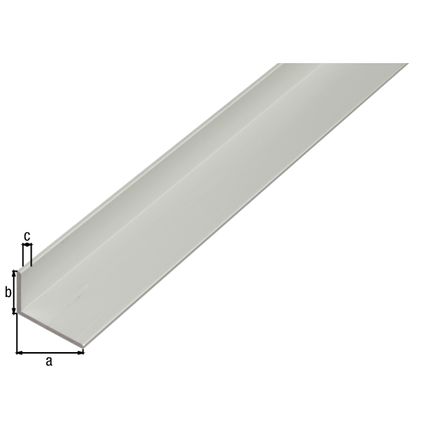 Profil d'angle Alberts aluminium argent 40x10x2mm 1m