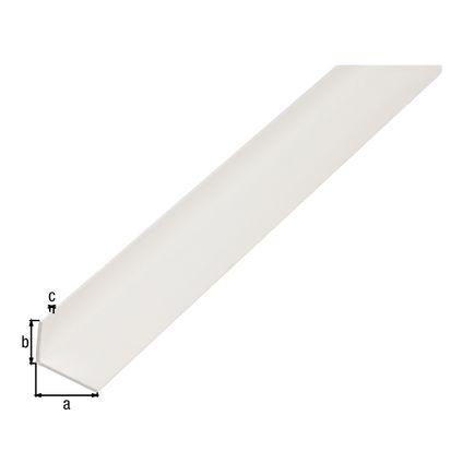 Alberts profil d'angle en PVC blanc 20x10x1,5mm 2m