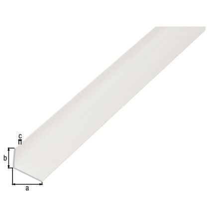 Alberts profil d'angle en PVC blanc 40x10x2mm 2m