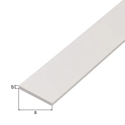 Profilé  Alberts Alberts plate PVC blanc 20x2mm 2m