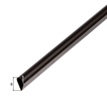 Alberts profil de serrage en PVC noir 15x0,9mm 1m