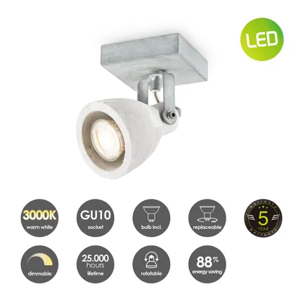 Home Sweet Home spot LED Vedi gris 5,8W 4