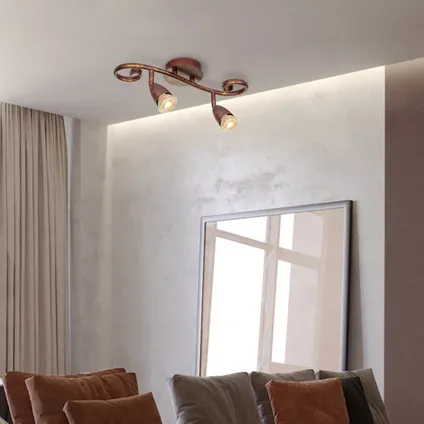 Home Sweet Home Surface LED - Curl de taches surmontée 2 - incl. Lampe LED dimmable - Bronze 3