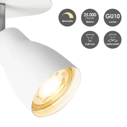 Home Sweet Home spot LED Alba wit 3x5,8W 5