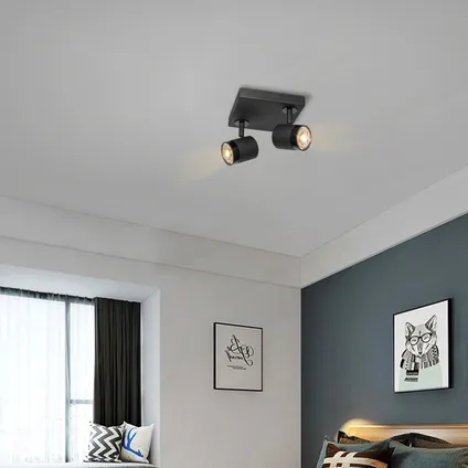 Spot LED Home Sweet Home Manu noir 16cm 2x5,8W 3