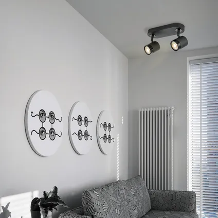 Home Sweet Home spot LED Manu zwart 2x5,8W 3