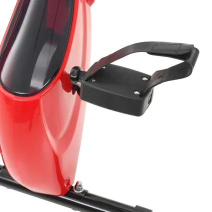 VidaXL hometrainer X-bike magnetisch + hartslagmeter zwart-rood 7