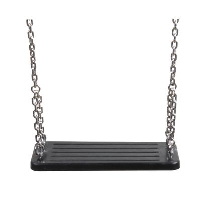 Siège de balançoire SwingKing caoutchouc noir et chaîne de fer