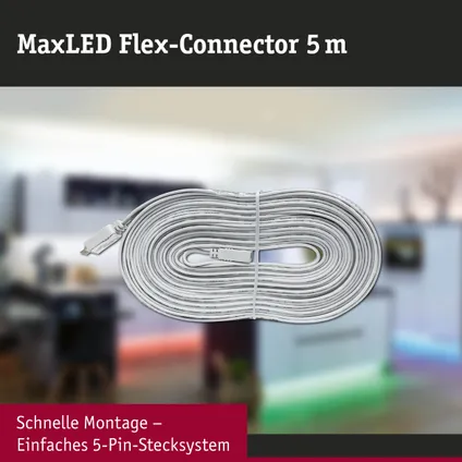 Connecteur flex Paulmann MaxLED blanc plastique 5m 3
