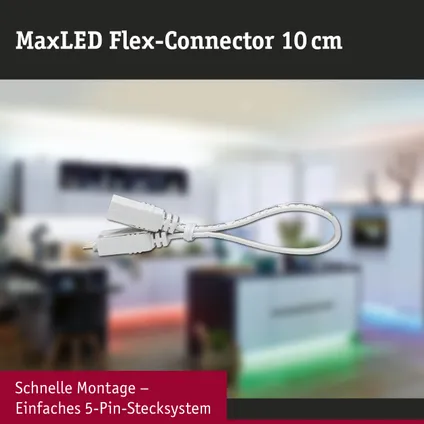 Connecteur flex Paulmann MaxLED blanc plastique 10cm 3