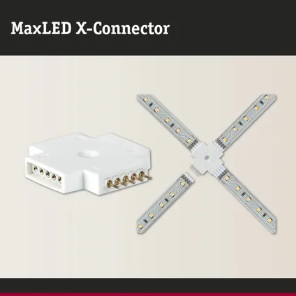 Connecteur en X Paulmann Function MaxLED plastique blanc 8