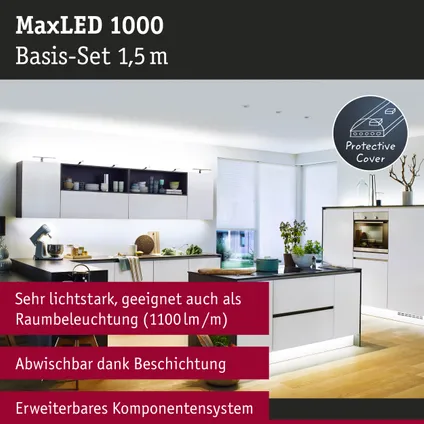 Ruban LED Paulmann MaxLED 1000 1,5m kit de base lumière du jour recouvert 17W 6