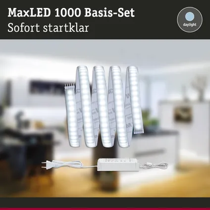 Ruban LED Paulmann MaxLED 1000 1,5m kit de base lumière du jour recouvert 17W 7