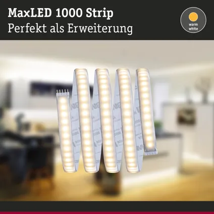Ruban LED extension Paulmann MaxLED 1000 1m blanc chaud 13,5W 12