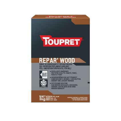 Toupret vul- en reparatieplamuur voor hout Repar Wood