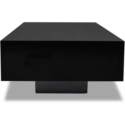 Hoogglans salontafel 85 cm zwart 3
