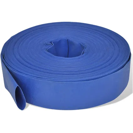 Platte PVC slang voor water (50 m, 2"/5,08 cm)