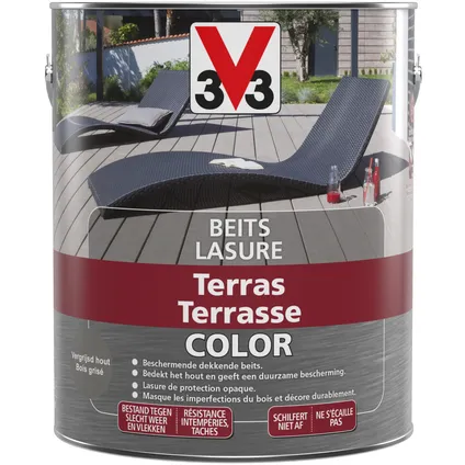 Lasure terrasse V33 Color bois grisé mat 2,5L 3