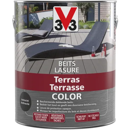 Lasure terrasse V33 Color anthracite mat 2,5L 3