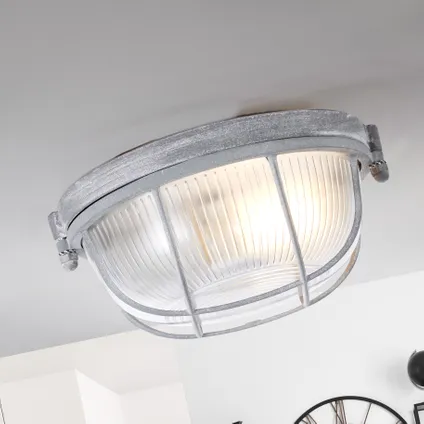 Brilliant plafondlamp Lauren betongrijs Ø19cm 2