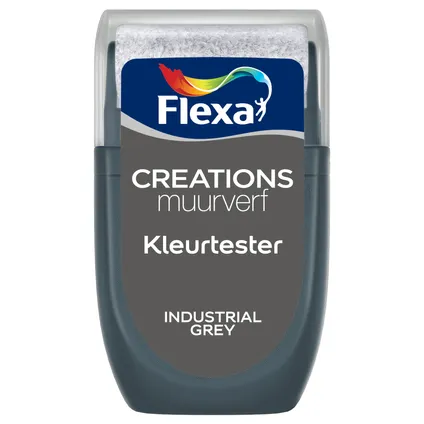 Flexa muurverf tester Creations industrial grey 30ml 3
