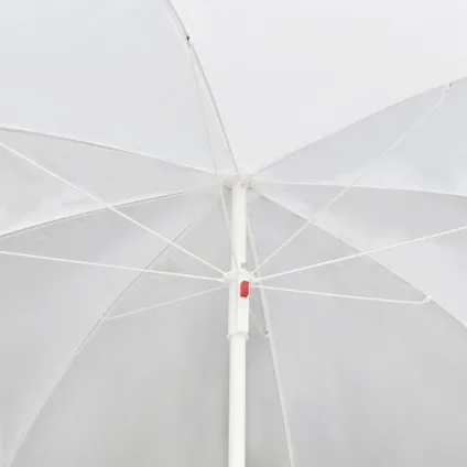 vidaXL Lit de jardin avec parasol Marron Résine tressée 7