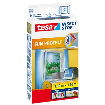 Tesa Insect Stop Sun Protect raamhor zwart 1,3x1,5m 2